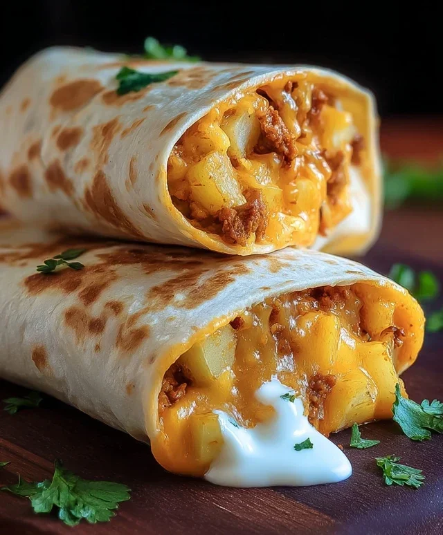 Cheesy Potato Burritos