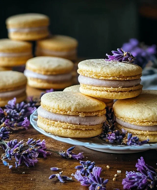 Lemon Lavender Sandwich Cookies