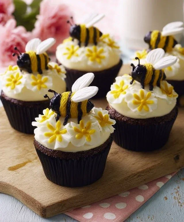 DIY Bumblebee & Flower Cupcakes