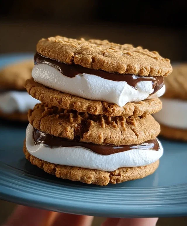 Peanut Butter S'mores Sandwich Cookies