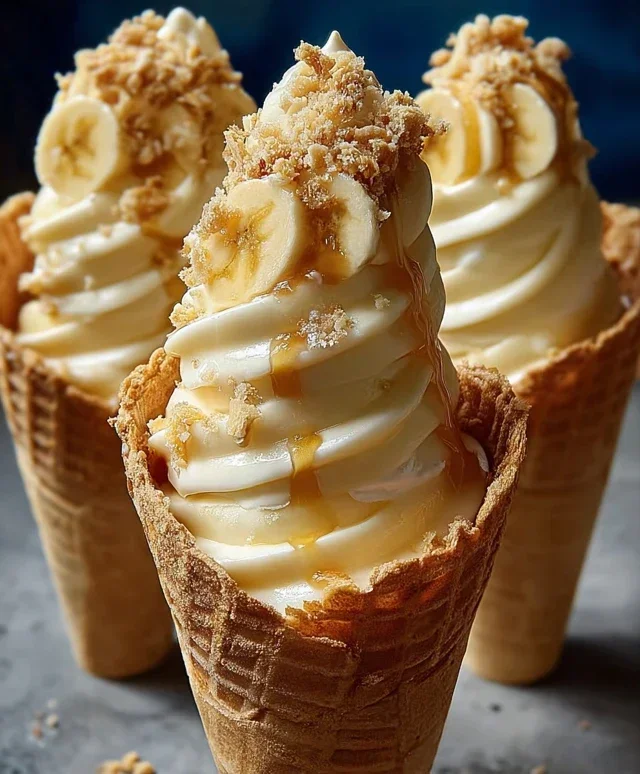 Banana Pudding Cheesecake Cones