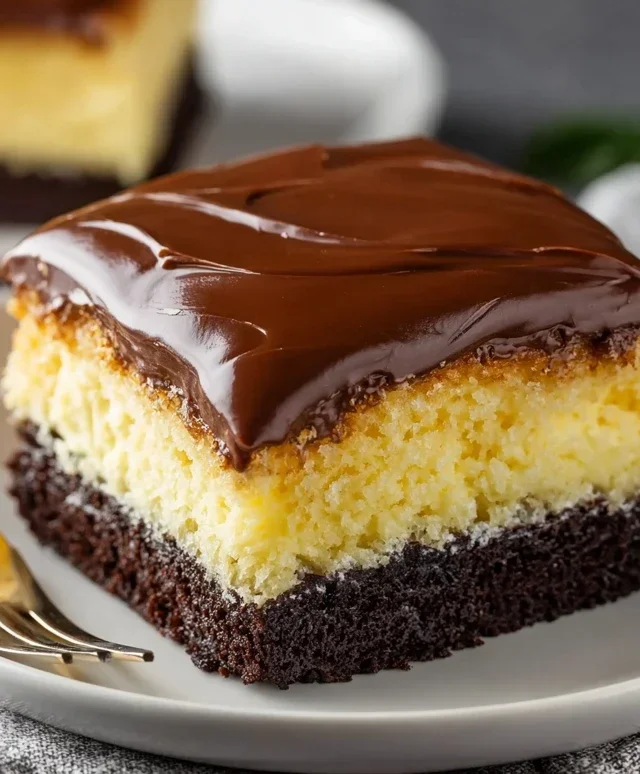 Boston Cream Poke Cake