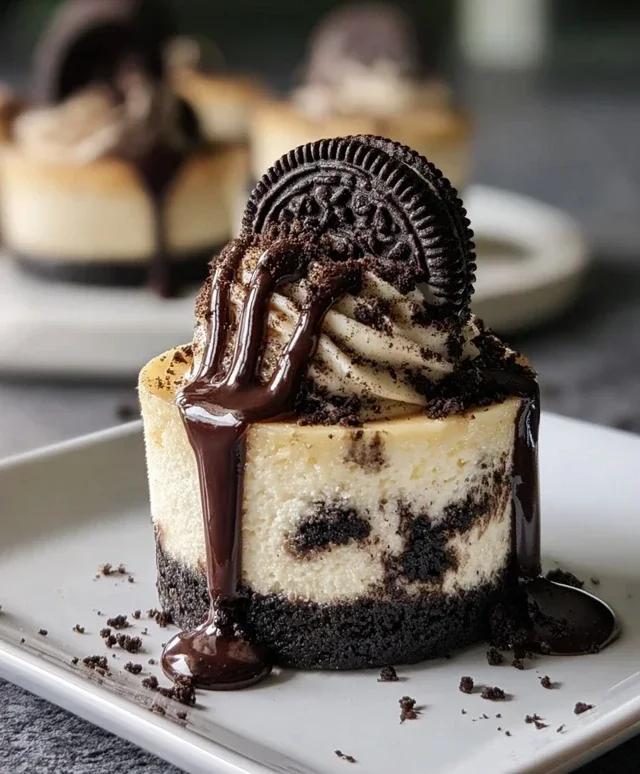 Oreo Overload Stuffed Mini Cheesecake