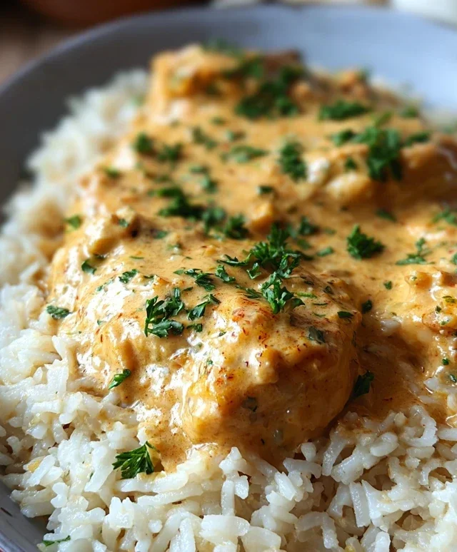Creamy Smothered Chicken and Rice