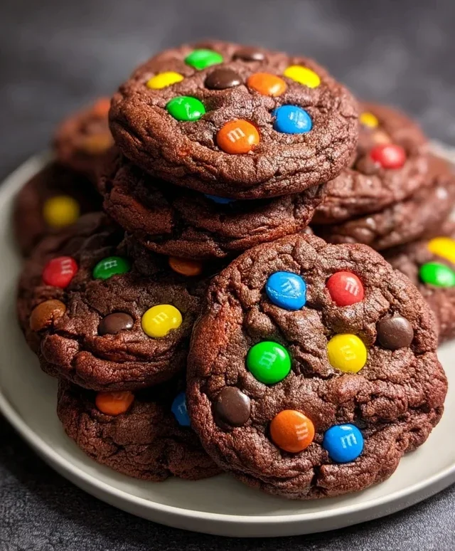 Chocolate M&M Cookies