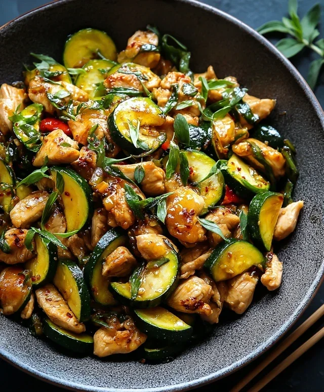 Chicken Zucchini Stir Fry