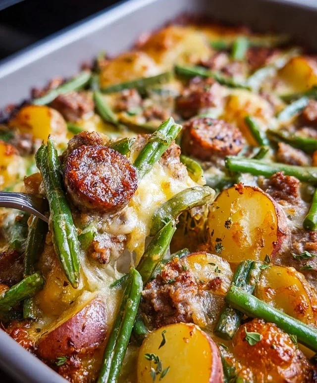 Sausage Green Bean Potato Casserole