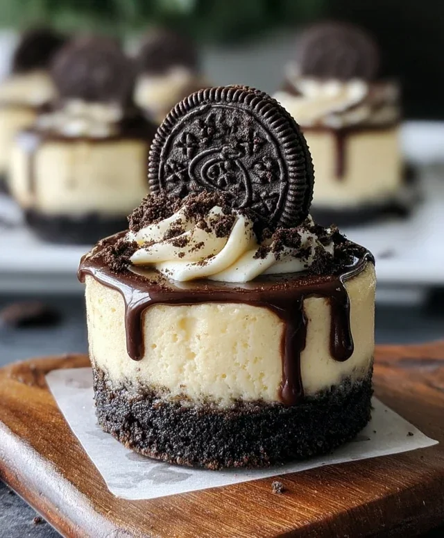 Oreo Overload Stuffed Mini Cheesecake