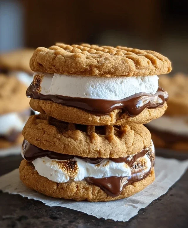 Peanut Butter S'mores Sandwich Cookies