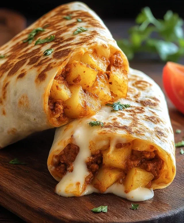Cheesy Potato Burritos