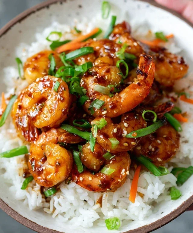 Honey Garlic Shrimp Bowls