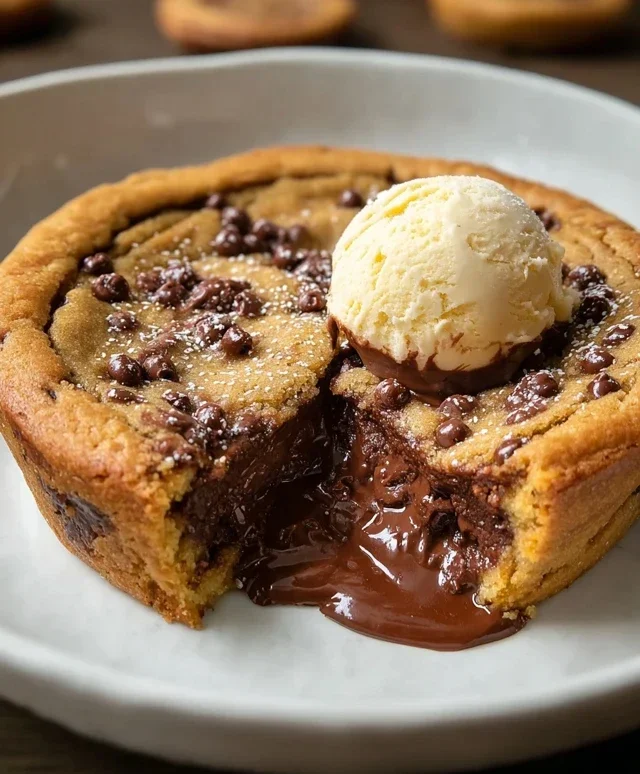 Deep Dish Nutella Cookie Pie