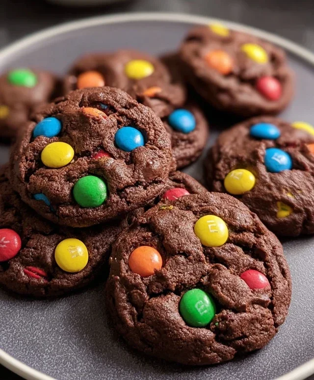 Chocolate M&M Cookies