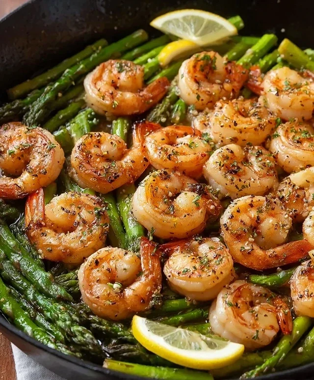 Lemon Garlic Shrimp and Asparagus (20-Minutes)