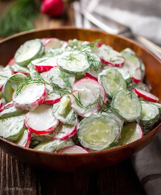 Creamy Cucumber Radish Salad