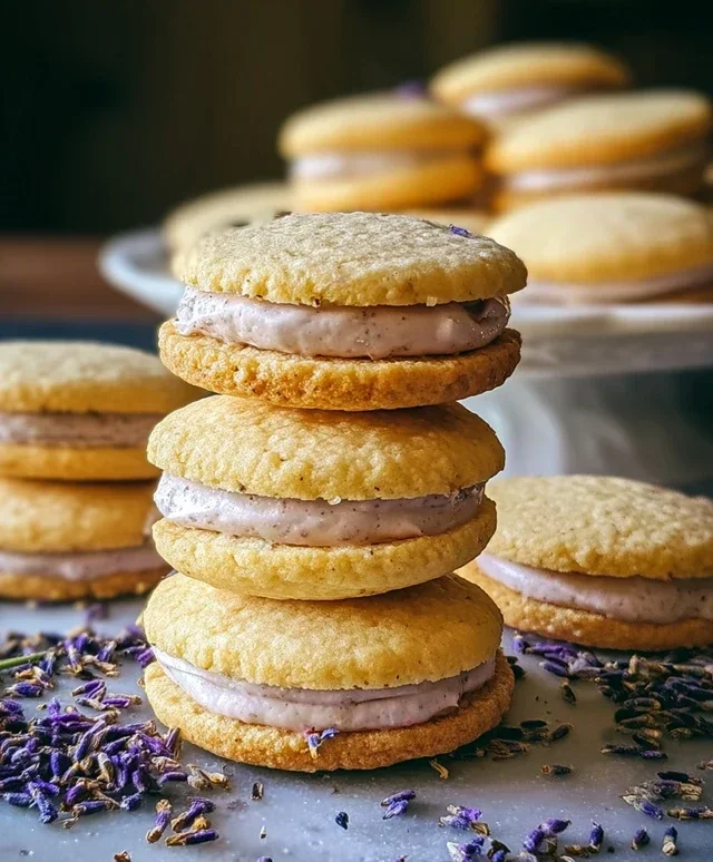 Lemon Lavender Sandwich Cookies