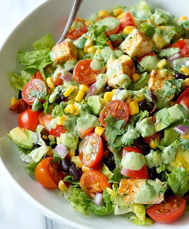 Southwestern Chopped Salad with Cilantro-Lime Dressing