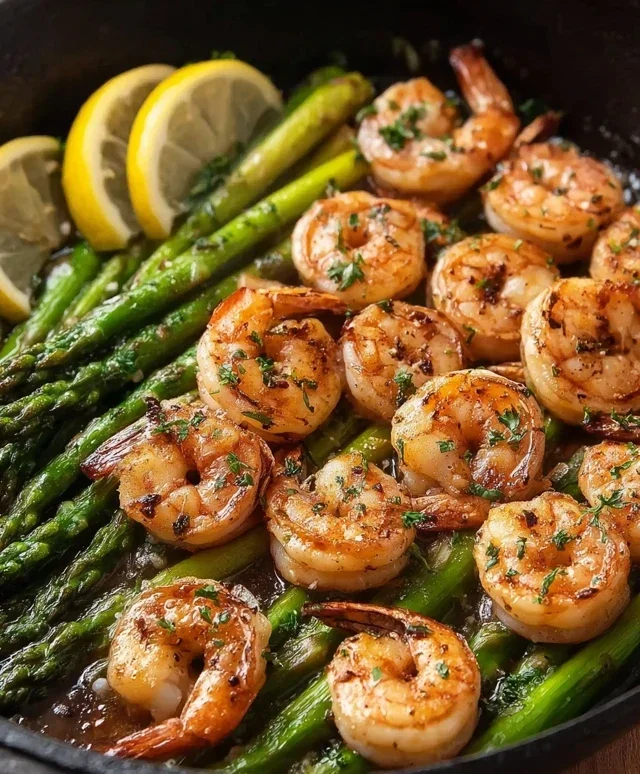Lemon Garlic Shrimp and Asparagus (20-Minutes)