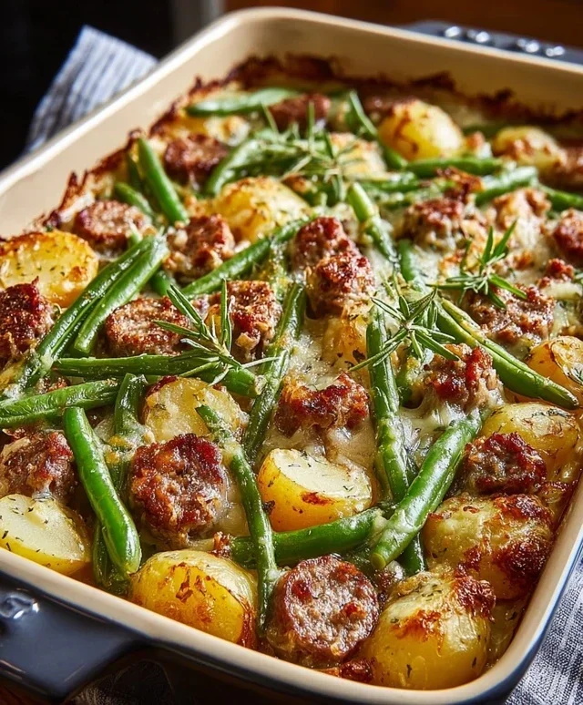 Sausage Green Bean Potato Casserole