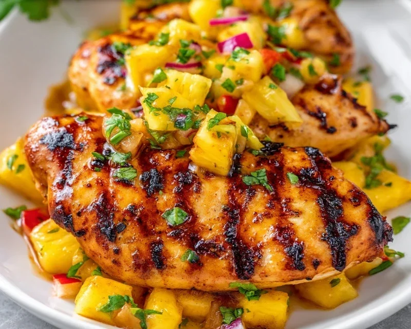 Grilled Mango Pineapple Chicken