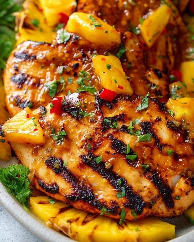 Grilled Mango Pineapple Chicken