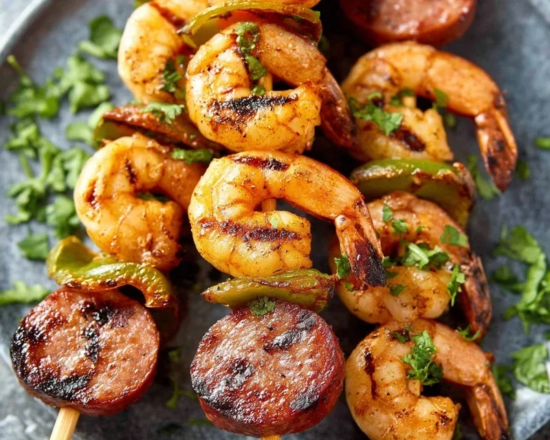 Sausage and Shrimp Kabobs