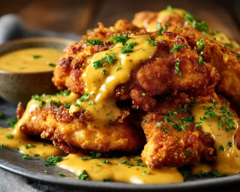 Pretzel Chicken with Mustard-Cheddar Sauce: An Amazing Ultimate Recipe