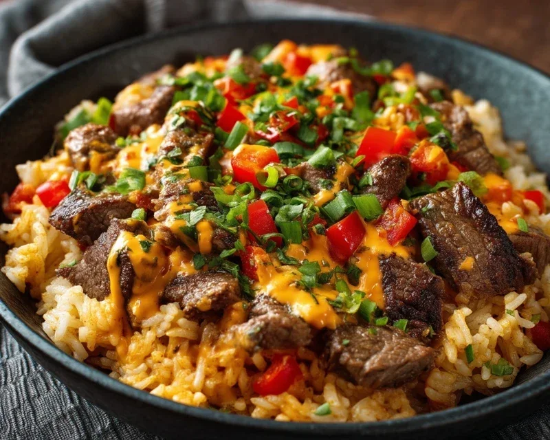 Steak Queso Rice : A Flavorful Recipe
