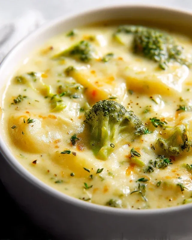 Broccoli Potato Cheese Soup Recipe