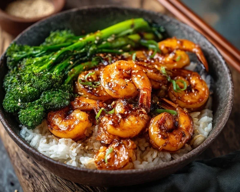 Honey Garlic Shrimp Bowls