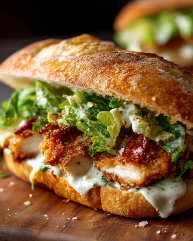 Crispy Chicken Caesar Sandwich