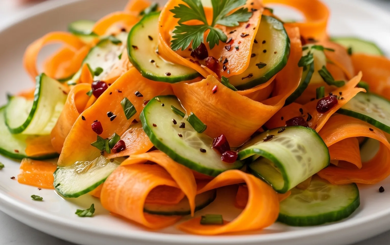 Carrot and Cucumber Ribbon Salad