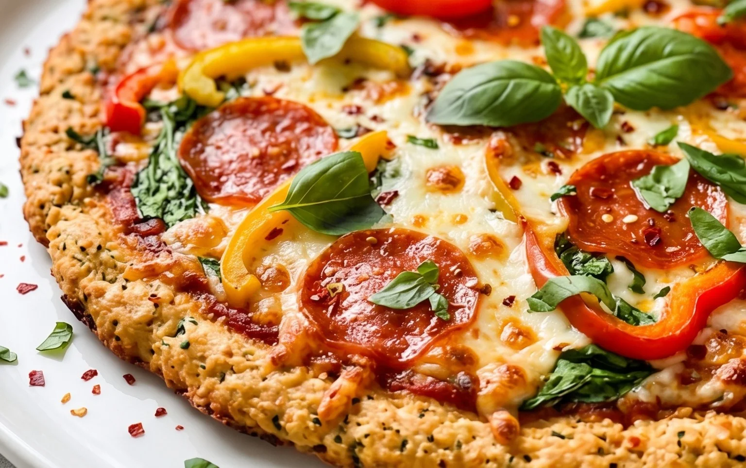 Chicken Crust Pizza (Low Carb + High Protein