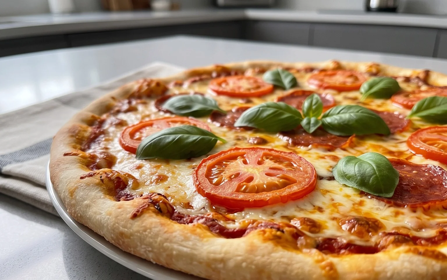 An excellent No Yeast Pizza Dough - quick easy homemade pizza!
