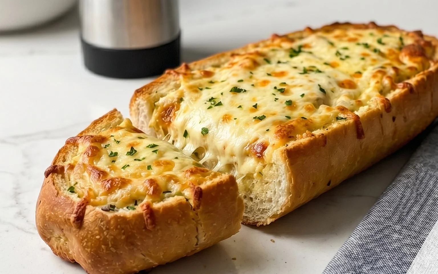 BEST CHEESY GARLIC BREAD RECIPE