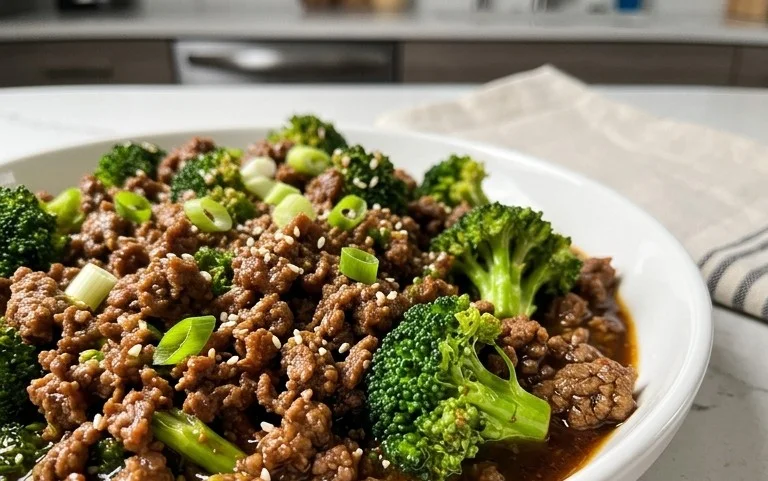 Ground Beef and Broccoli