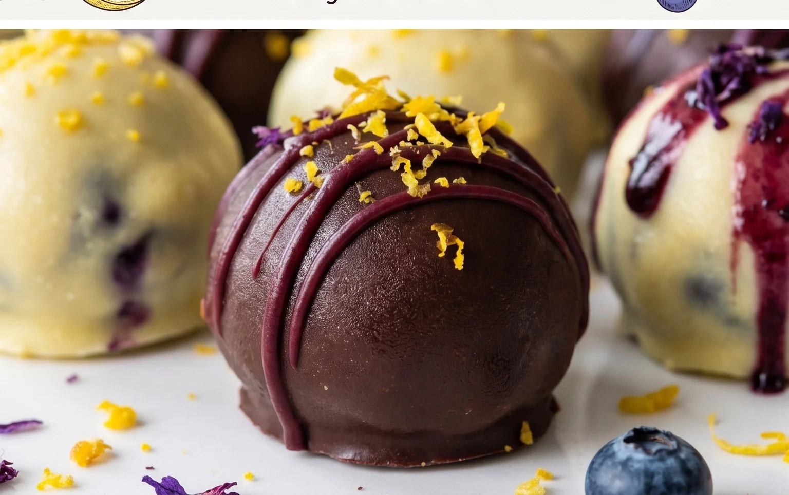 LEMON BLUEBERRY TRUFFLES 