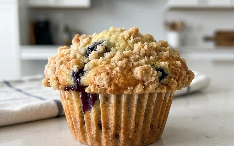 Lemon Blueberry Streusel Muffins