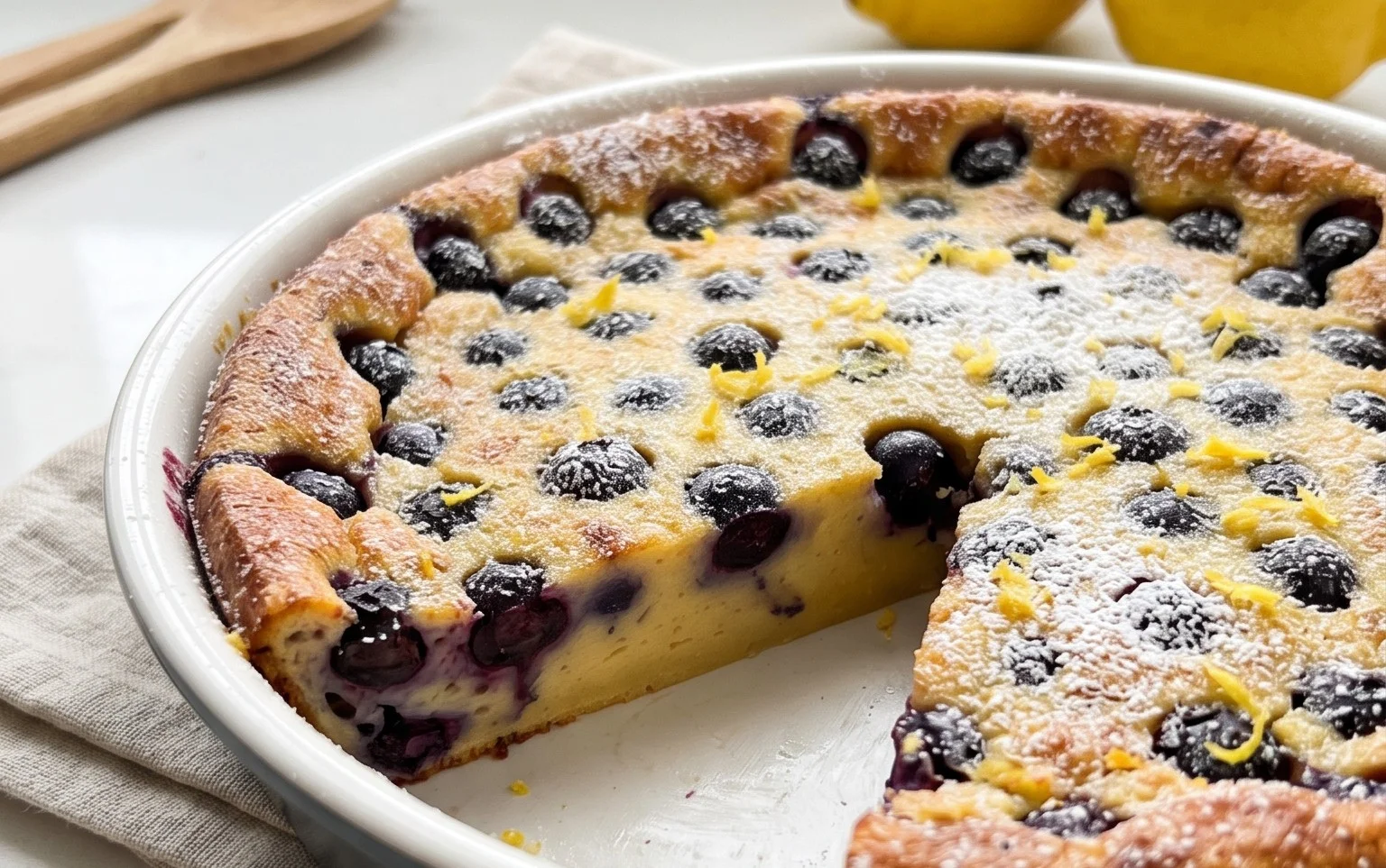 Lemon Blueberry Clafoutis
