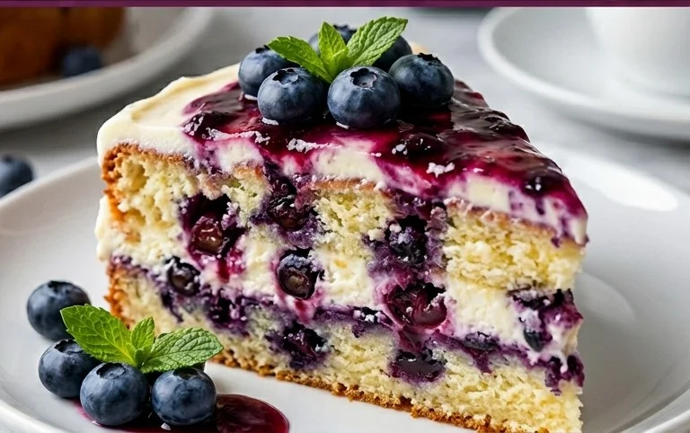 Nova Scotia Blueberry Cream Cake