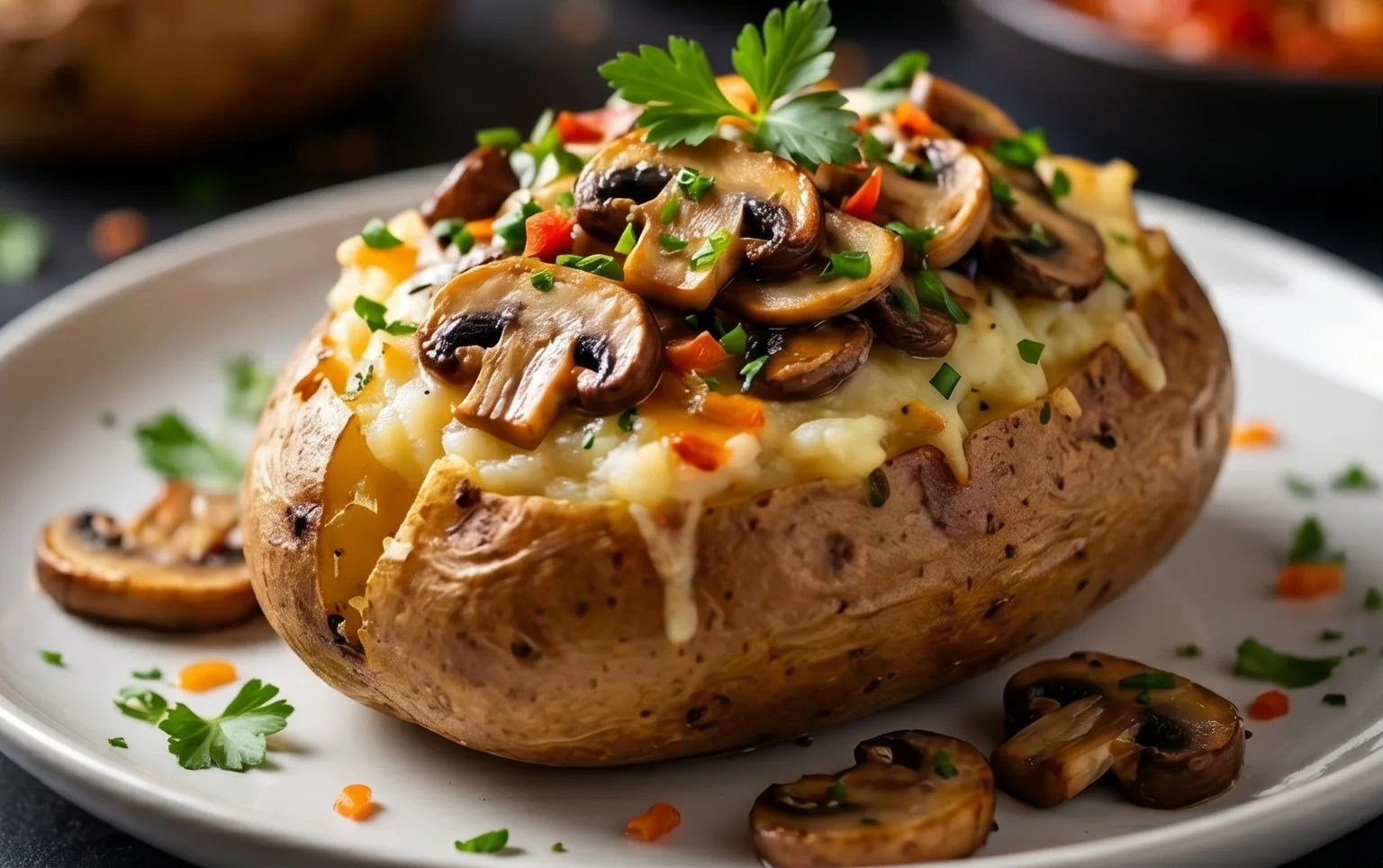 The Ultimate Stuffed Baked Potatoes with Mushrooms