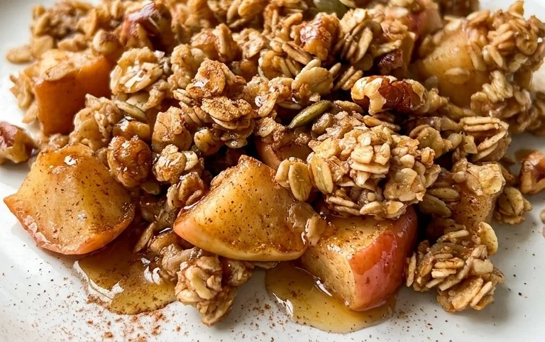 Healthy Breakfast Apple Crum extractble