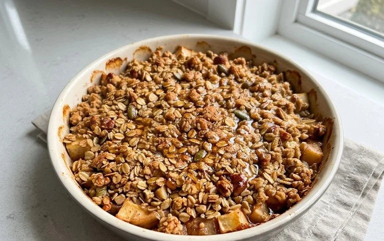 Healthy Breakfast Apple Crum extractble