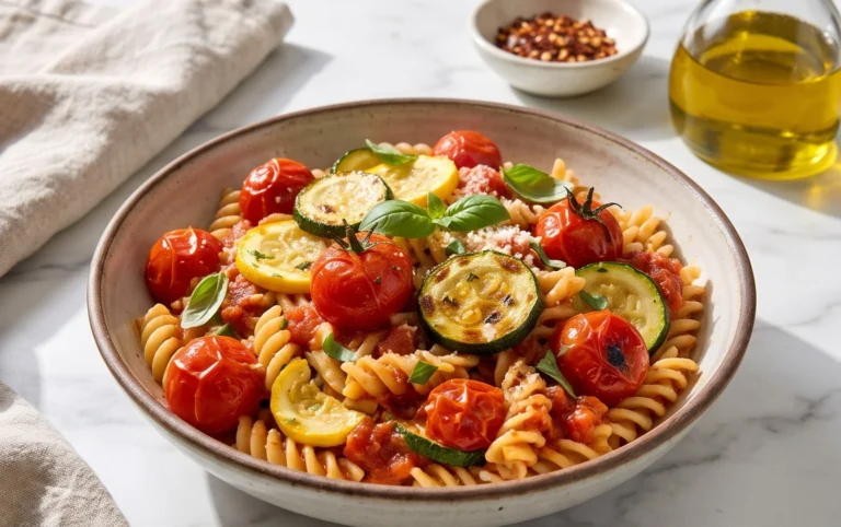 Healthy Tomato Zucchini Pasta