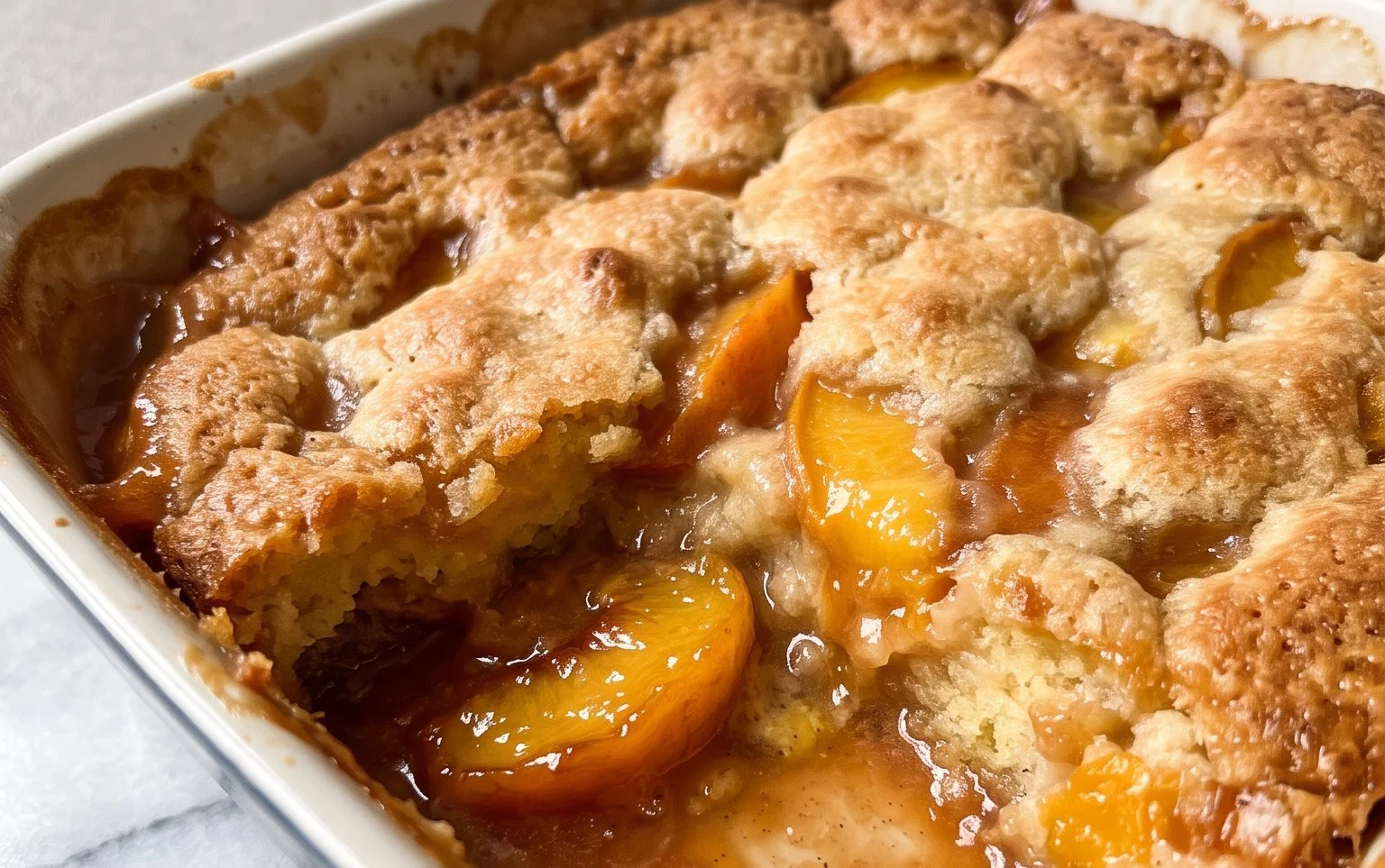 The Easiest Southern Peach Cobbler