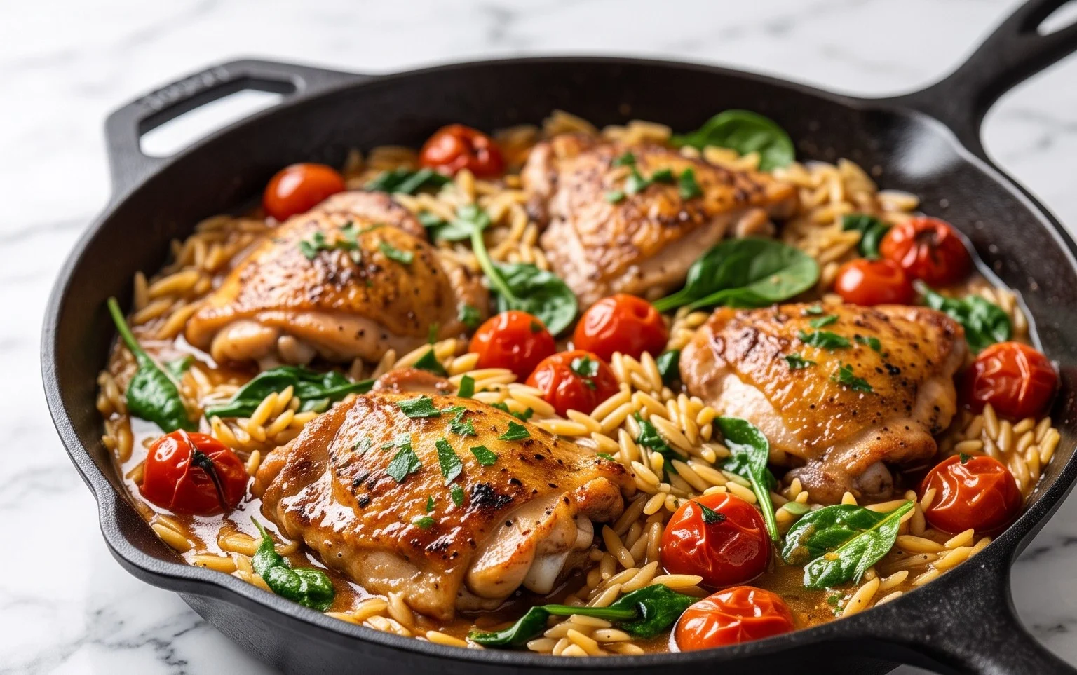 Chicken Orzo (30-Minutes, One-Pan)