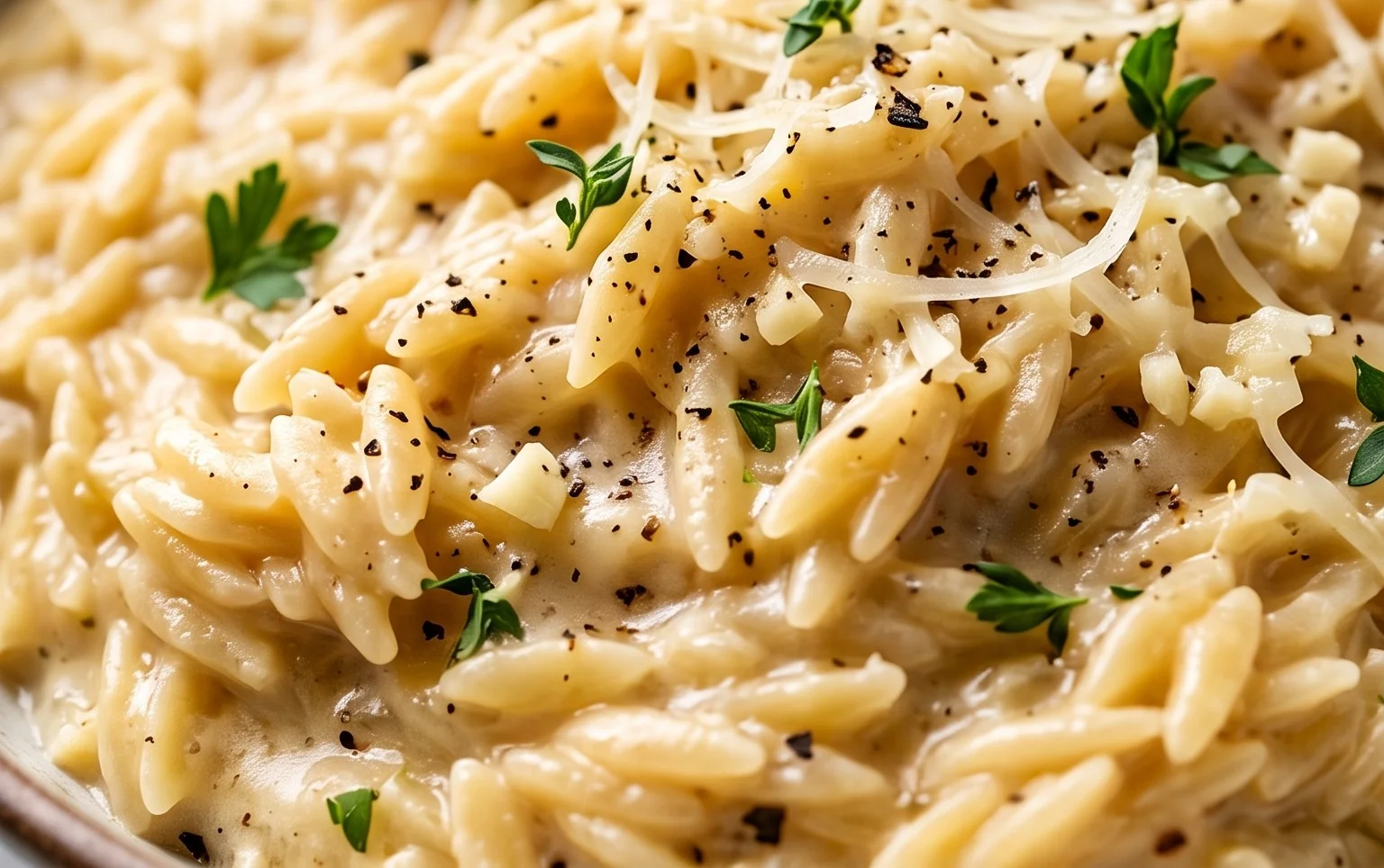Creamy Garlic Parmesan Orzo