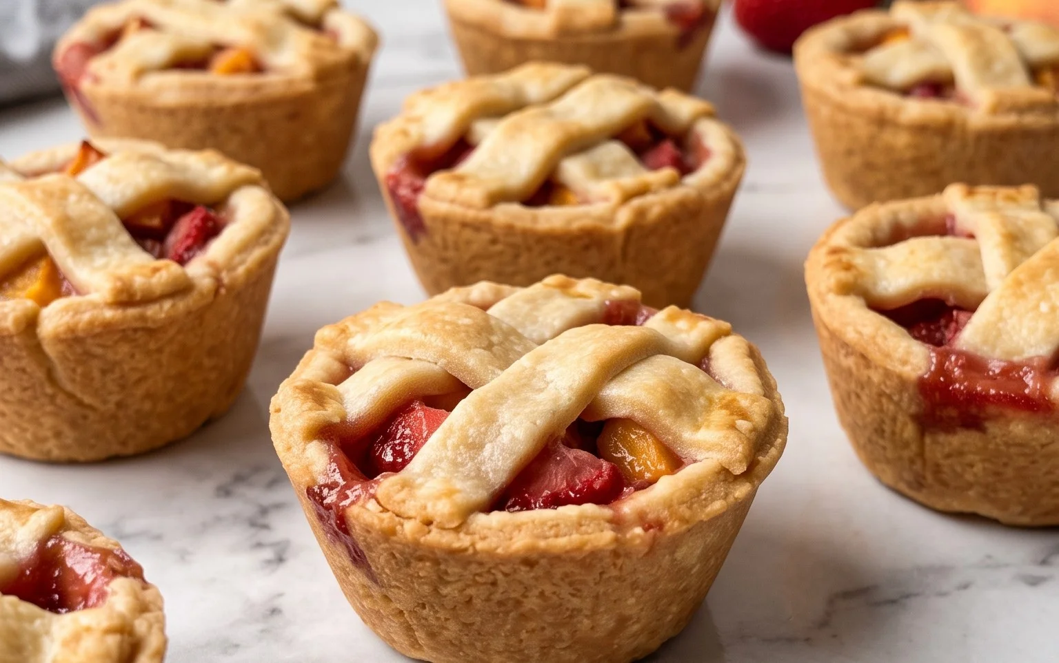 Strawberry Peach Pie Bites