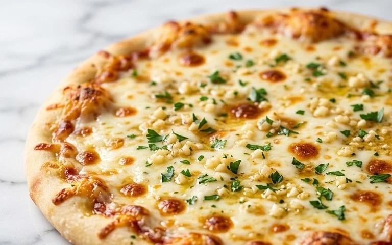 buttery garlic pizza