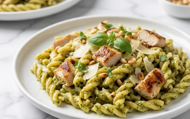 Creamy Chicken Pesto Pasta